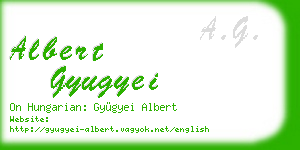 albert gyugyei business card